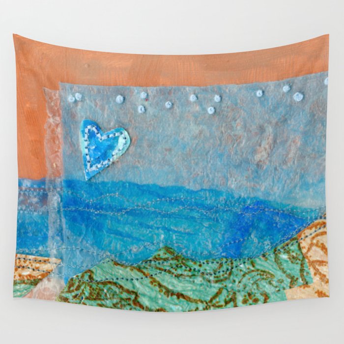 Plastic Landscape Collage Wall Tapestry