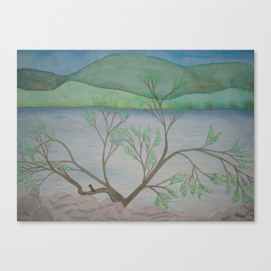 Banks of the Canal Canvas Print