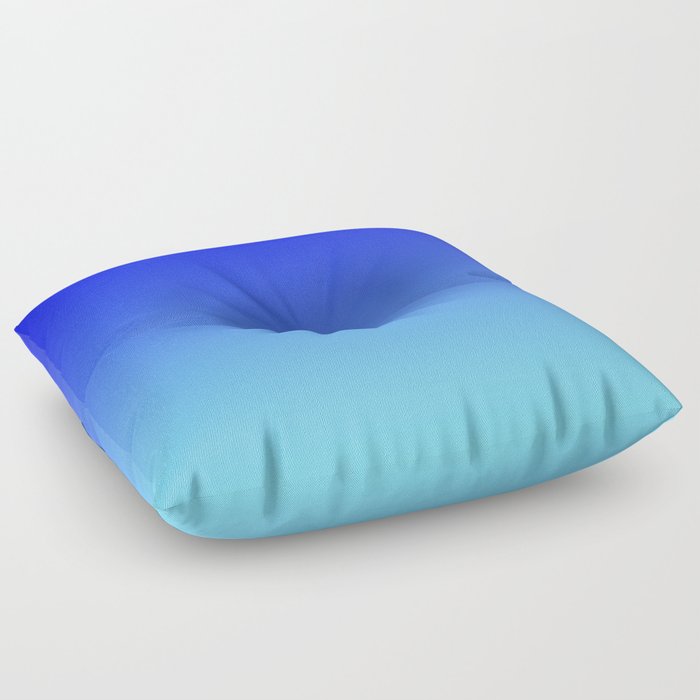 70 Blue Gradient 220506 Aura Ombre Valourine Digital Minimalist Art Floor Pillow