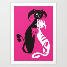 Smart Cats Art Print | Drawing, Cats, Pop Art, Digital, Illustration, Smartcats, Graphite, Animal, Colored Pencil, Vector 