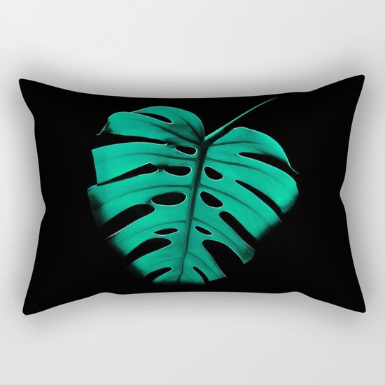 Monstera Portrait Rectangular Pillow