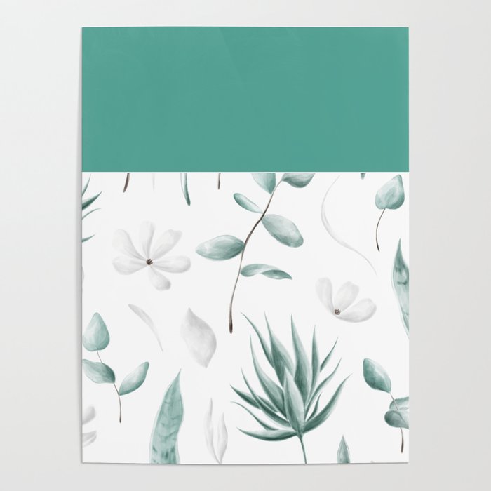 Watercolor Leaf Botanical II Poster