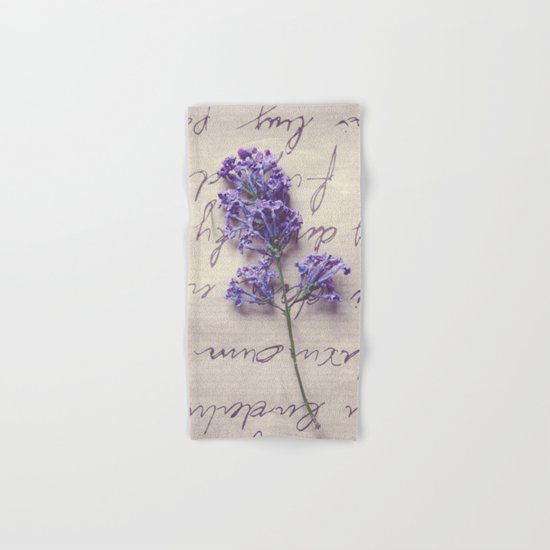 Love Letter With Lilac Hand & Bath Towel