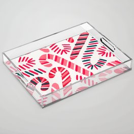 Candy Canes – White Acrylic Tray