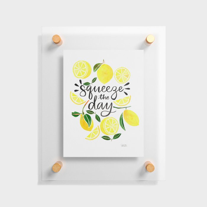 Squeeze the Day (Lemons) Floating Acrylic Print