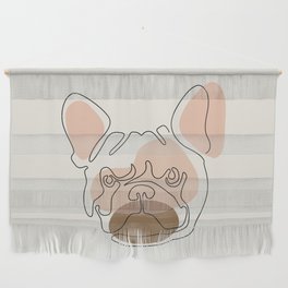 Modern One line Abstract Frenchie Wall Hanging