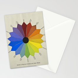 Antique Color Wheel  Stationery Card