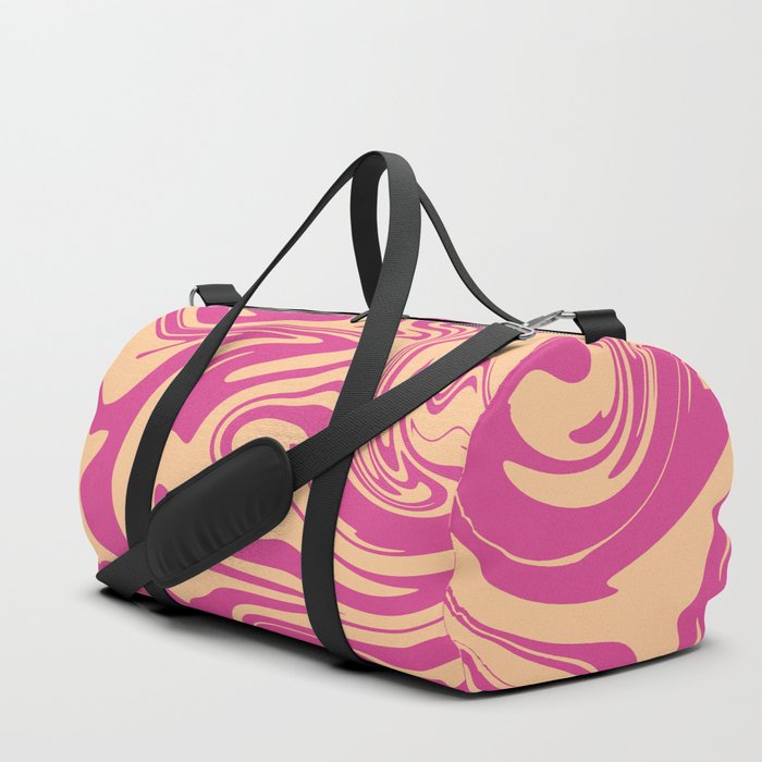 Pink and Peach swirl Duffle Bag