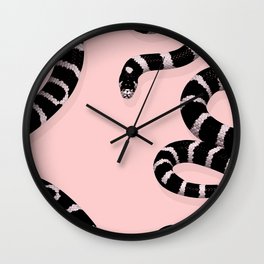 Snake Pink Wall Clock