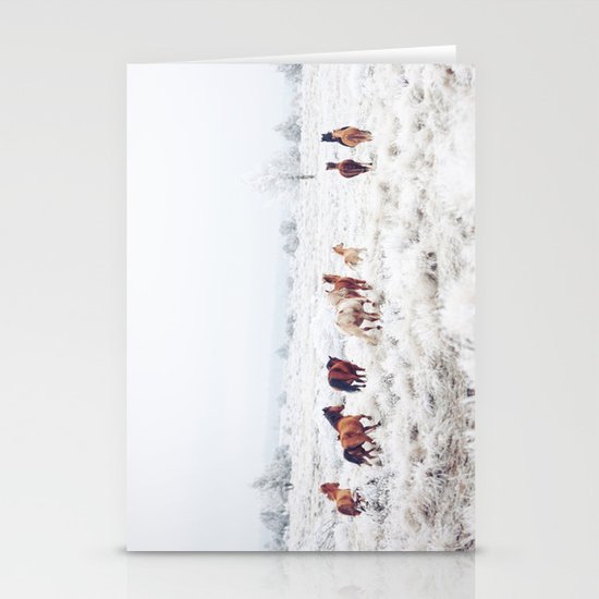 Winter Horses Stationery Cards