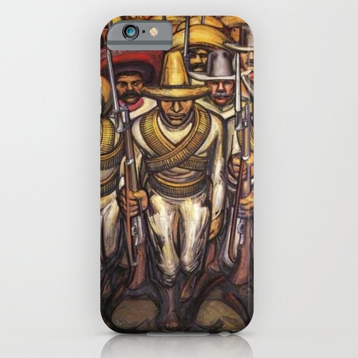 From the Dictatorship of Porfirio Díaz to the Revolution, The People in Arms by David Siqueiros iPhone Case