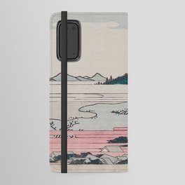 Okazaki Station - Katsushika Hokusai Japanese Woodblock art Android Wallet Case