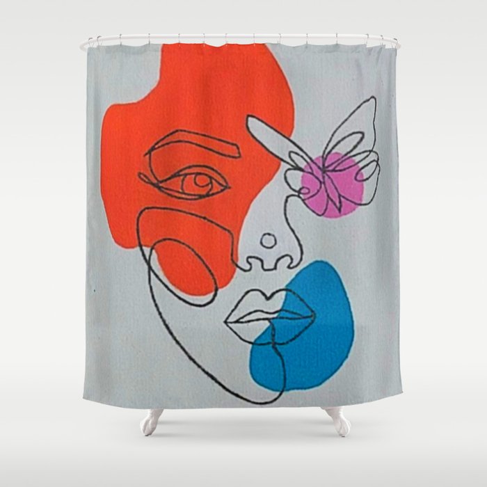 Beautiful Face Shower Curtain
