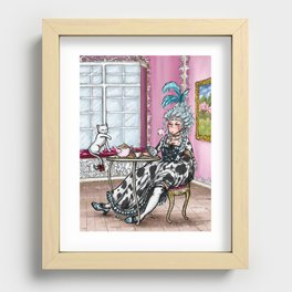 Rococo Woman Sighing Recessed Framed Print