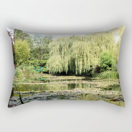 Willow Tree in Monet's Garden  Rectangular Pillow