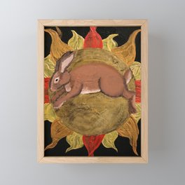 Solar Rabbit Framed Mini Art Print