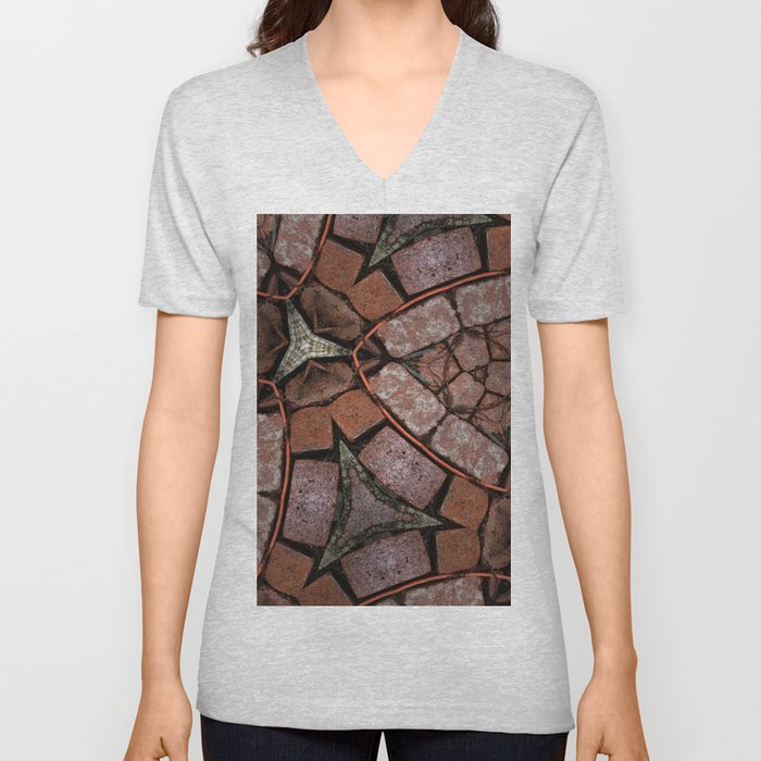 Brick path V Neck T Shirt