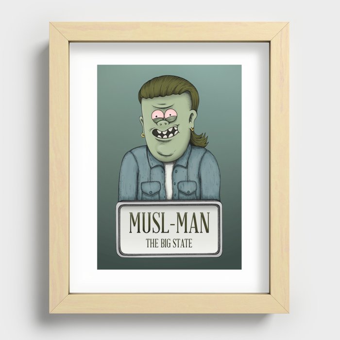 Muscle Man Recessed Framed Print