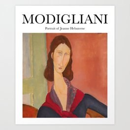 Modigliani - Portrait of Jeanne Hebuterne Art Print
