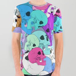 Skull Patern All Over Graphic Tee