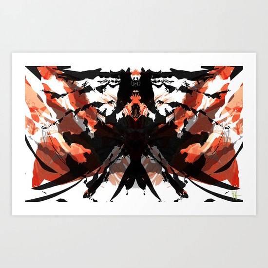 Rorschach Samurai Art Print