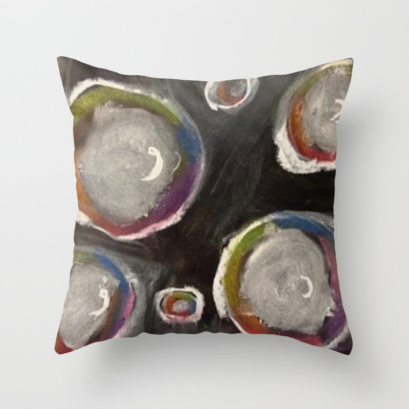 Aleda's Bubble Art Throw Pillow by Michelle | Society6