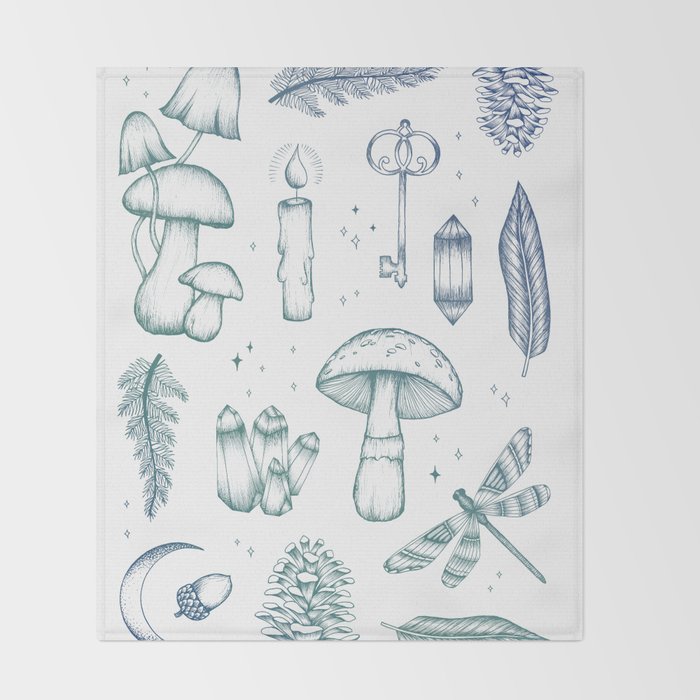 enchanted forest throw blanket