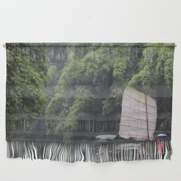 China Photography - Sailboat On The Forest River Wall Hanging