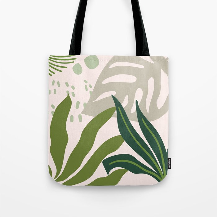 Abstract Modern Tropical Jungle I Tote Bag