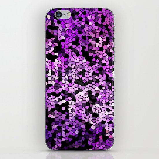 STAINED GLASS PURPLES iPhone Skin