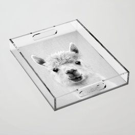 Llama - Black & White Acrylic Tray