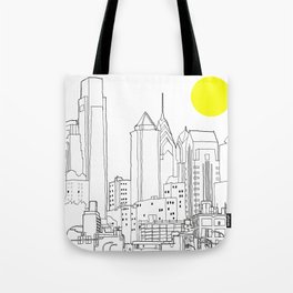 Philly Blueprint BW Tote Bag