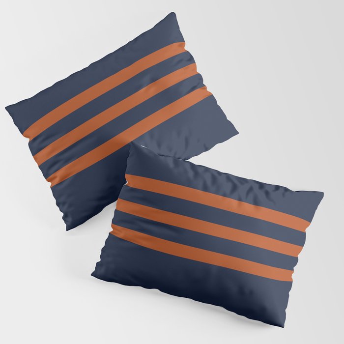 Orange retro horizontals Pillow Sham
