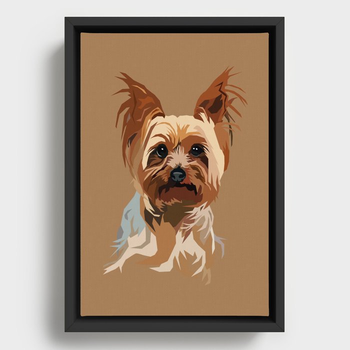 It's A Yorkie Framed Canvas