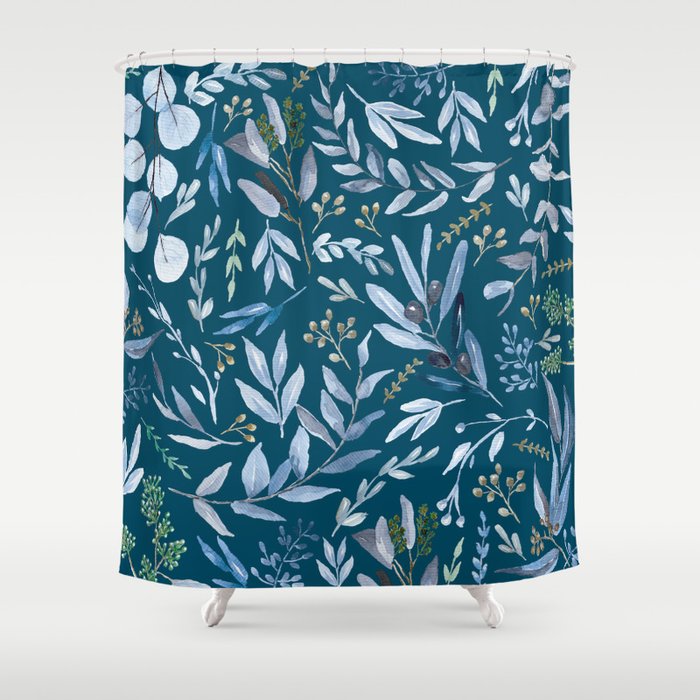 Eucalyptus Blue Shower Curtain
