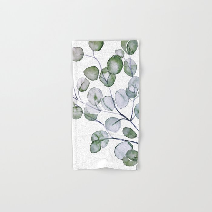 Eucalyptus Green Watercolor Hand & Bath Towel