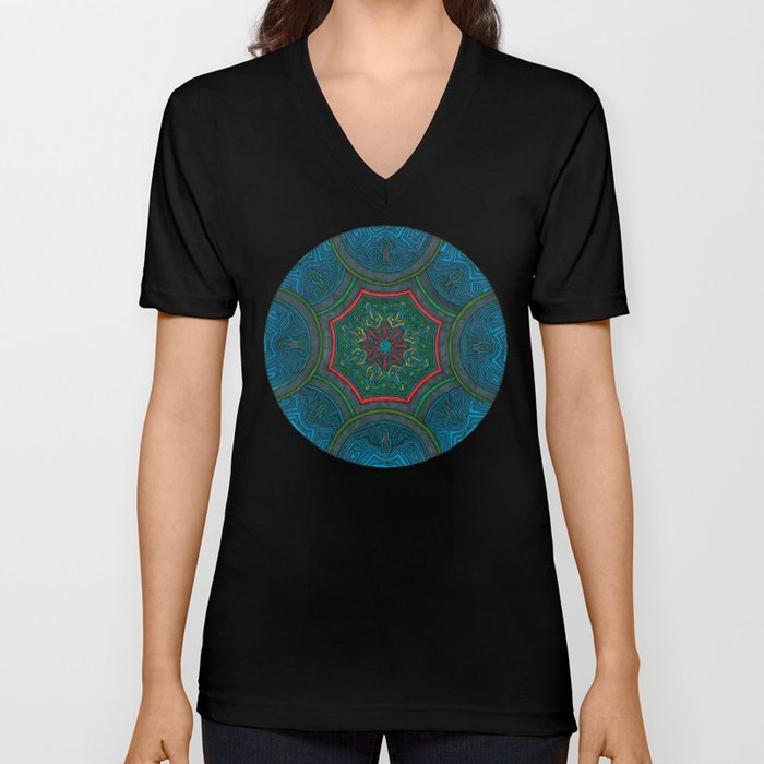 Mandala 1 V Neck T Shirt