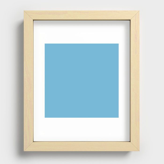 Cloudy Sky Blue Recessed Framed Print