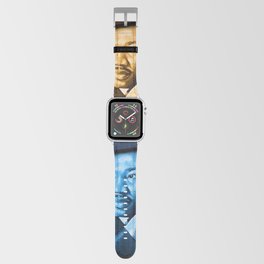 Martin Luther King African American civil rights black lives matter colorful collage portrait painting Apple Watch Band