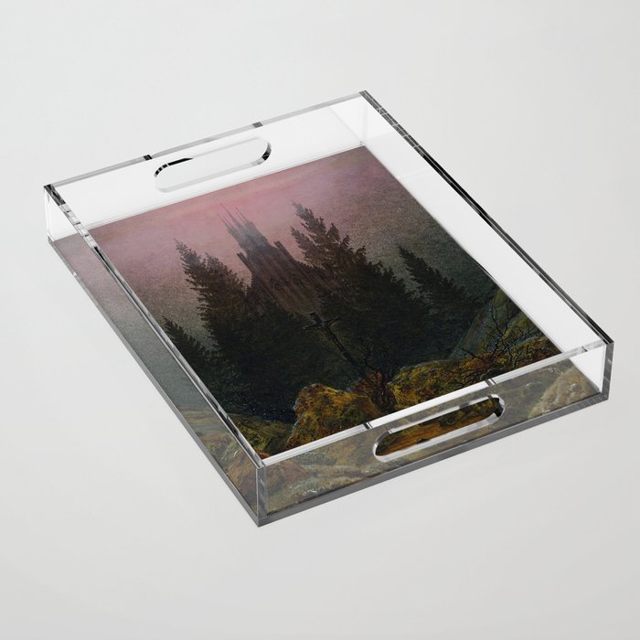 Caspar David Friedrich - The Cross in the Mountains Acrylic Tray
