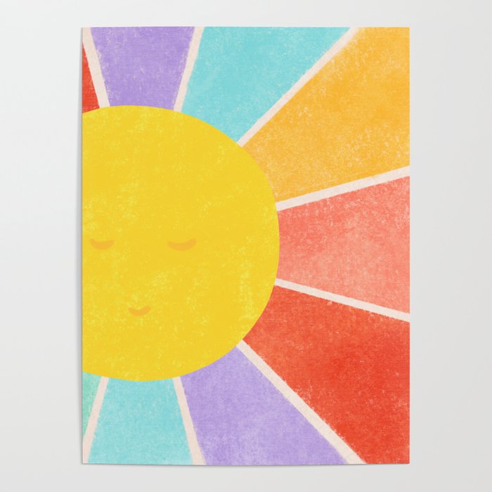 Rainbow Sun Poster