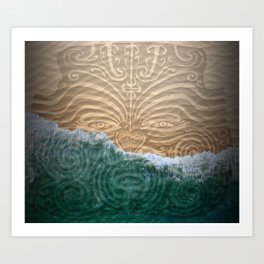 Maori Beach Art Print