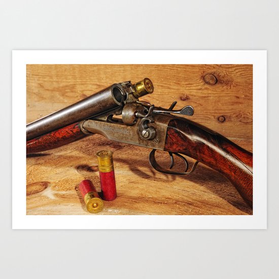 Old Double Barrel Stevens Art Print