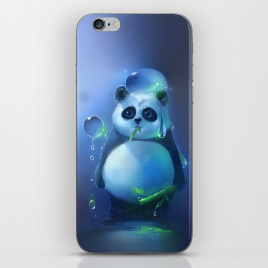 aqua panda iPhone & iPod Skin