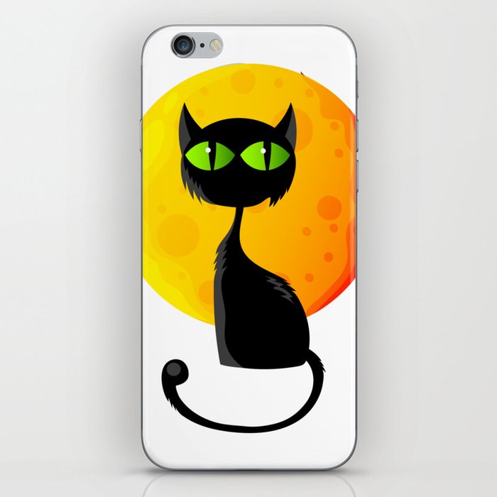 Gift halloween black cat iPhone Skin