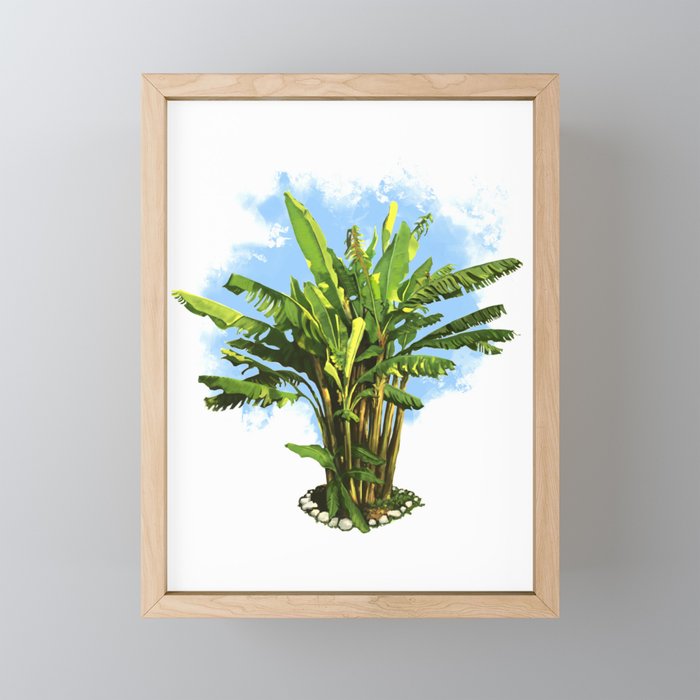 Banana tree Framed Mini Art Print