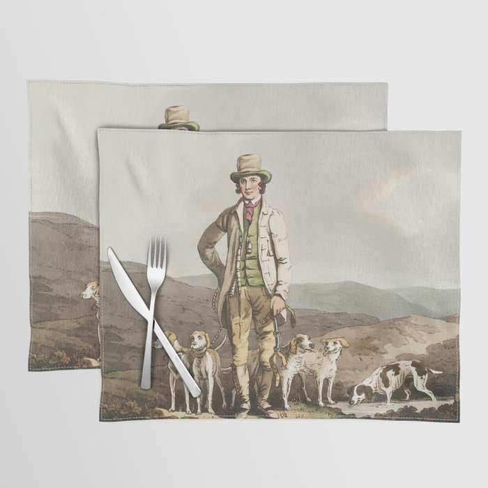Vintage English life illustration 19th century in Yorkshire Placemat