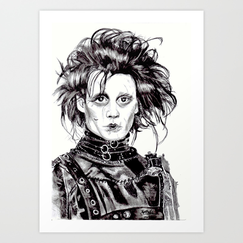Edward Scissorhands Johnny Depp Art Print By Kestrelleighart Society6 It was easy to follow and had i received a free copy from the publisher through netgalley in exchange for an honest review. edward scissorhands johnny depp art print by kestrelleighart