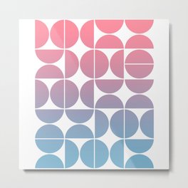 Geometric Gradient 01 Metal Print | Cali, Pop Art, Midcentury, Shapes, Modern, Pink, California, Vintage, Graphicdesign, Abstract 