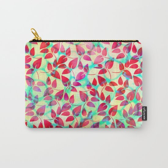 Dots and Leaves Carry-All Pouch